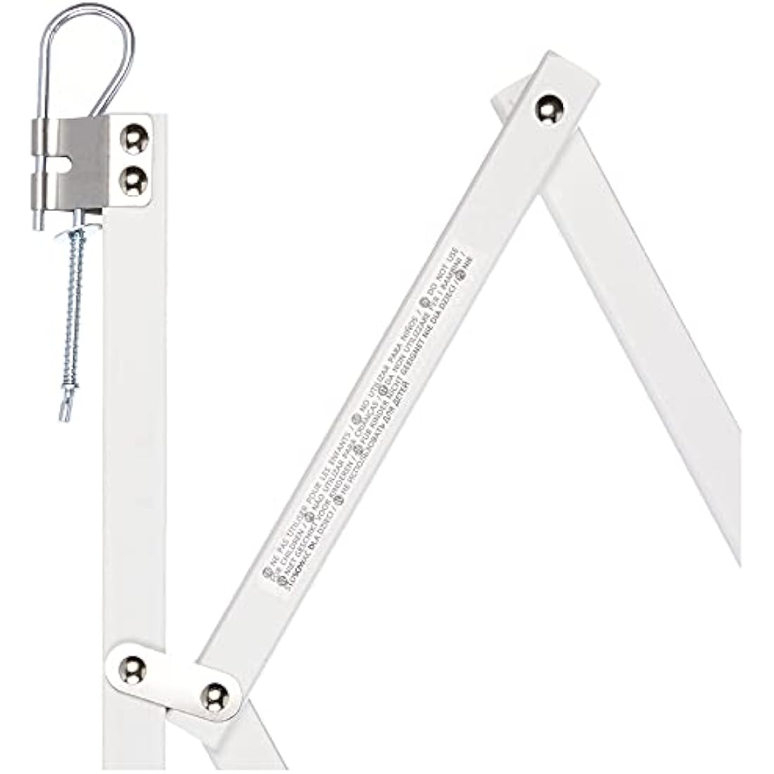 Nordlinger Pro 742001 Stop'Fix Extendable Wooden Pet Barrier for Dogs White