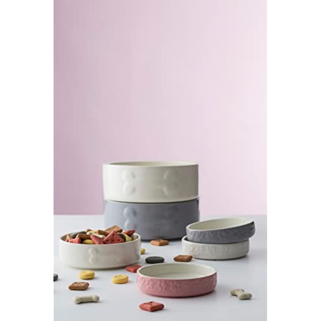 Mason Cash Colour Mix Grey Stoneware Dog Bowl, 15 cm