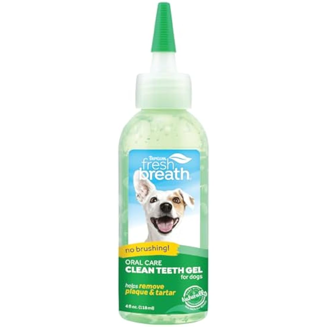 TropiClean Fresh Breath Dog Teeth Cleaning Gel - No Brushing Dental Care - Breath Freshener Oral Care - Complete Dog Teeth Cleaning Solution - Helps Remove Plaque & Tartar, Original, 118ml