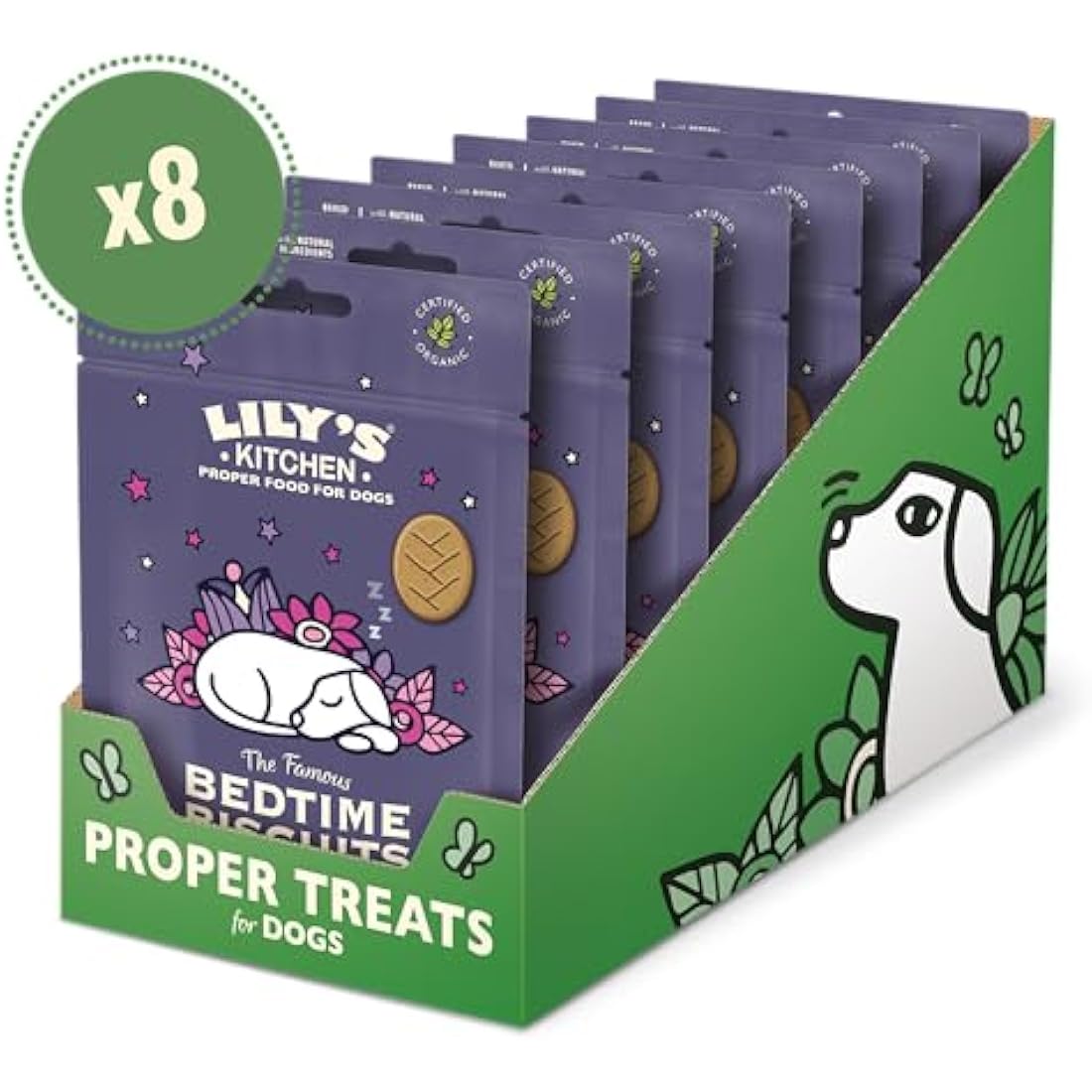 Lily's Kitchen Made with Natural Ingredients Bedtime Biscuits Dog Treats 8 x 80g