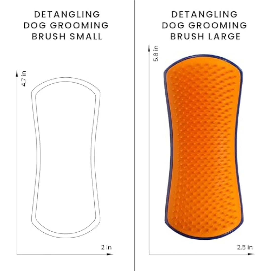Tangle Teezer | Pet Teezer | Detangling and Dog Grooming Brush | Dry Brush or Dog Bath Brush | Navy & Orange