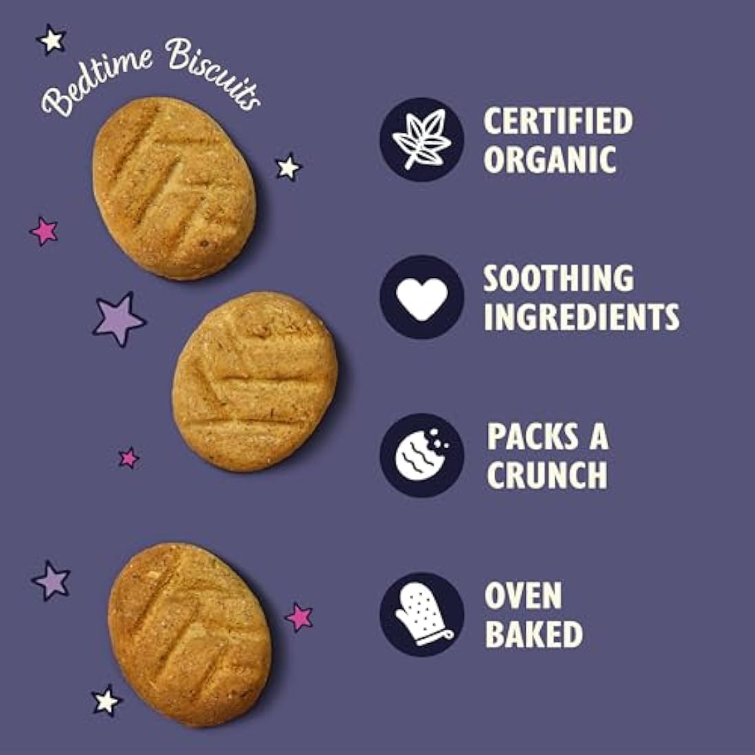 Lily's Kitchen Made with Natural Ingredients Bedtime Biscuits Dog Treats 8 x 80g