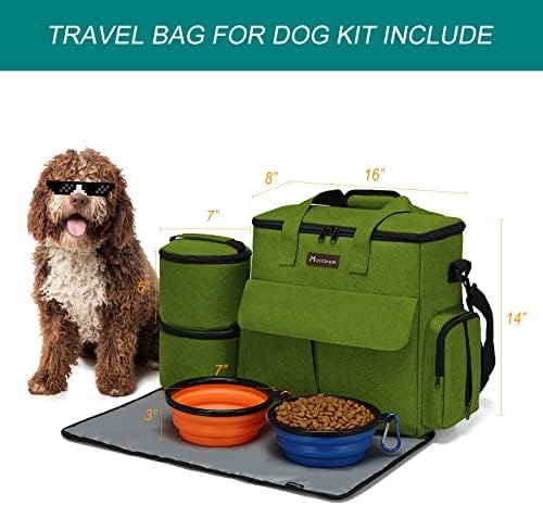 Airline Approved Pet Travel Bag, Weekend Travel Set for Dog and Cat, Tote Organizer with Multi-Function Pockets