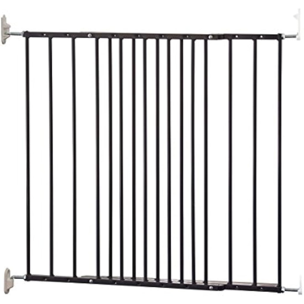 Scandinavian Pet Design Extendable Dog Gate, 62.5-106.8 cm/24.6-42 inches wide, 72 cm high, Extendable Stair Gate/Pet Gate/Safety Gate, Metal, Black, Made in Denmark