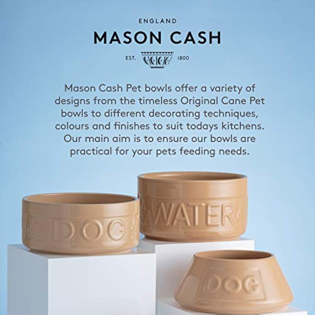 Mason Cash Colour Mix Grey Stoneware Dog Bowl, 15 cm
