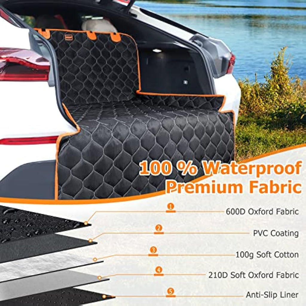 JOEJOY Car Boot Liners for Dogs - Upgrade Car Boot Protector for Dogs Nonslip Boot Cover- Waterproof Dog Seat Cover for Truck SUV Bumper Protection