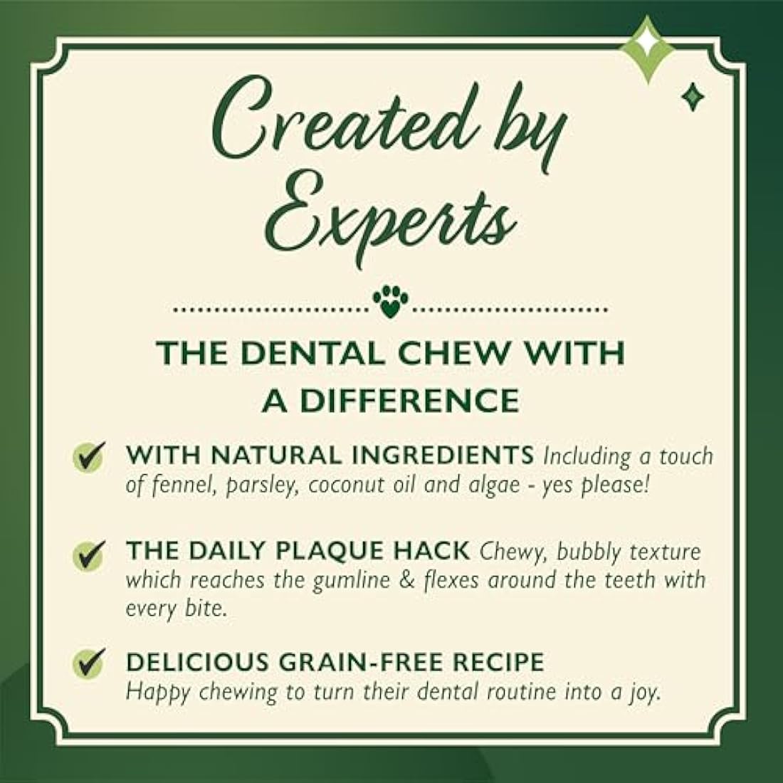 Lily's Kitchen Woofbrush Dental Chew - Natural Dental Sticks for Medium Dogs (5 Packs of 7 Chews)