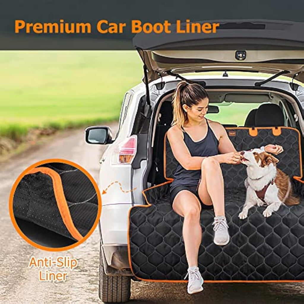 JOEJOY Car Boot Liners for Dogs - Upgrade Car Boot Protector for Dogs Nonslip Boot Cover- Waterproof Dog Seat Cover for Truck SUV Bumper Protection