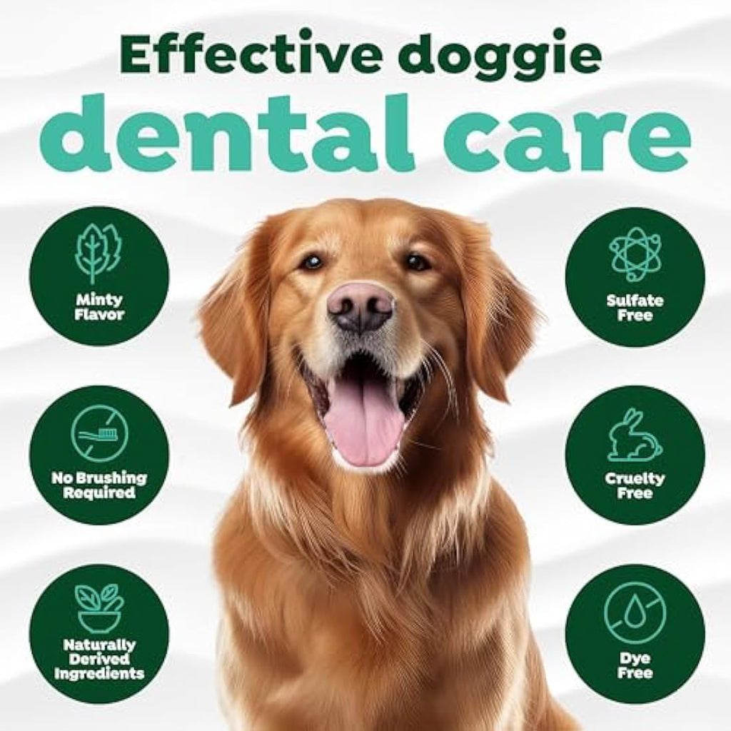 TropiClean Fresh Breath Dog Teeth Cleaning Gel - No Brushing Dental Care - Breath Freshener Oral Care - Complete Dog Teeth Cleaning Solution - Helps Remove Plaque & Tartar, Original, 118ml