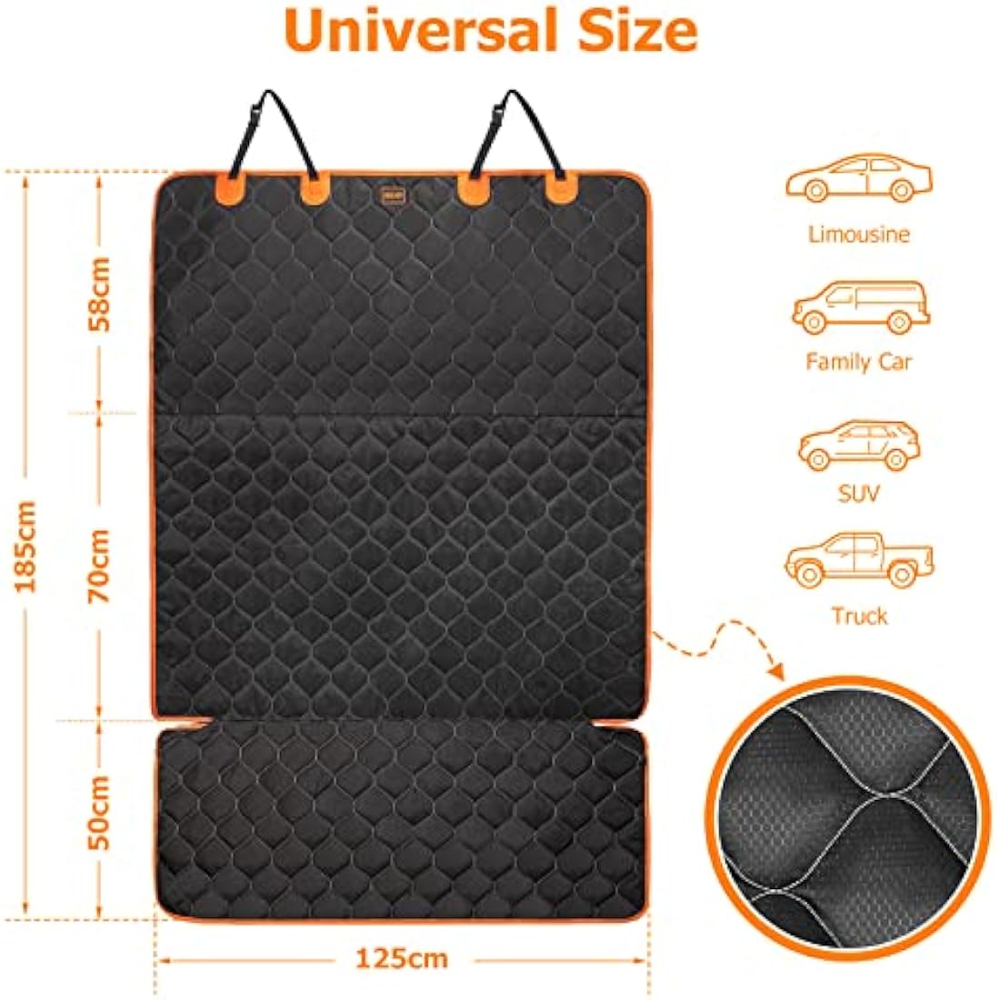 JOEJOY Car Boot Liners for Dogs - Upgrade Car Boot Protector for Dogs Nonslip Boot Cover- Waterproof Dog Seat Cover for Truck SUV Bumper Protection
