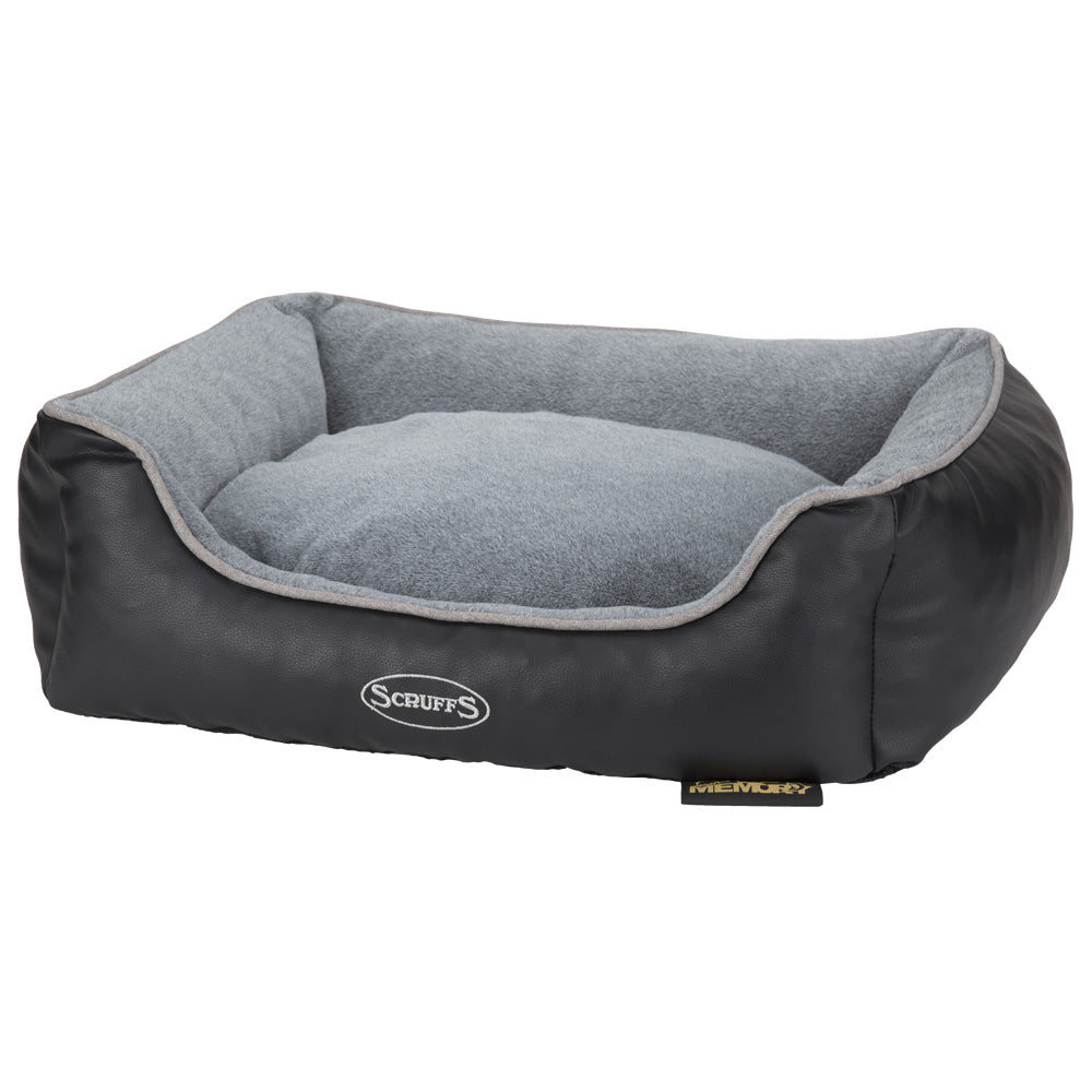 Chateau Memory Foam Orthopaedic Box Dog Bed (Dove, Latte) by Scruffs
