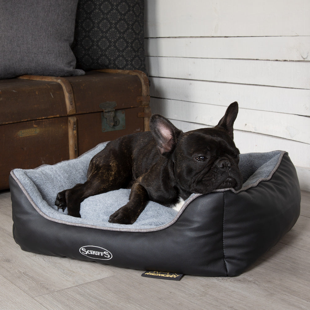 Chateau Memory Foam Orthopaedic Box Dog Bed (Dove, Latte) by Scruffs
