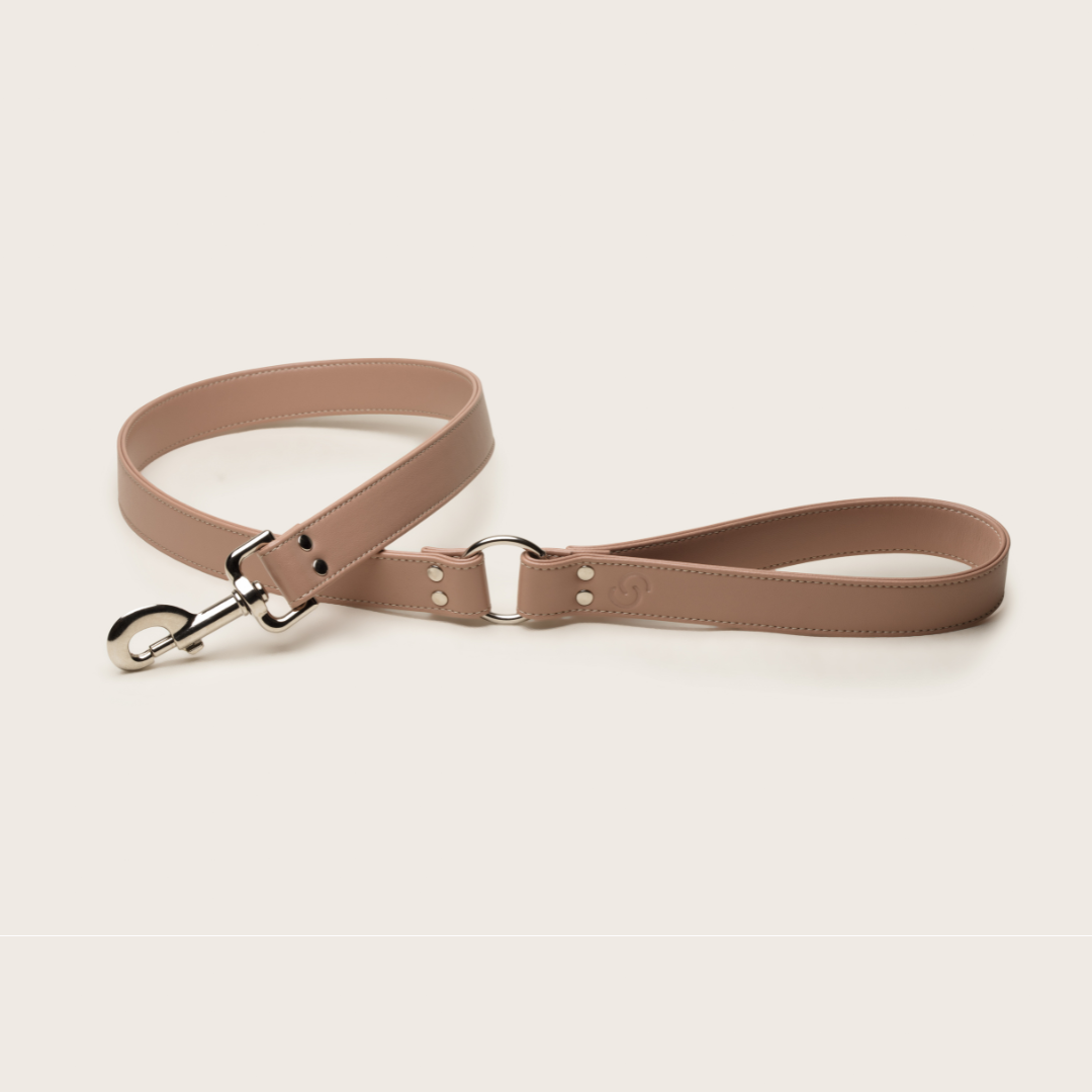 Blush Pink Dog Lead (Vegan Apple Leather) – by Skylos Collective-0