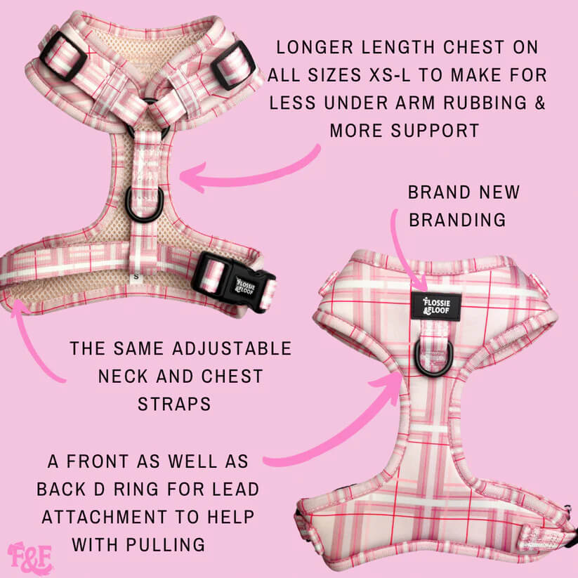Oxford "Blush" Adjustable Dog Harness – by Flossie & Floof