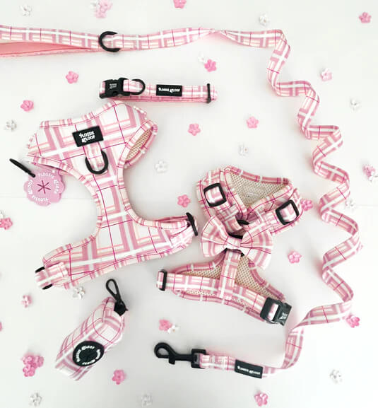 Oxford "Blush" Adjustable Dog Harness – by Flossie & Floof
