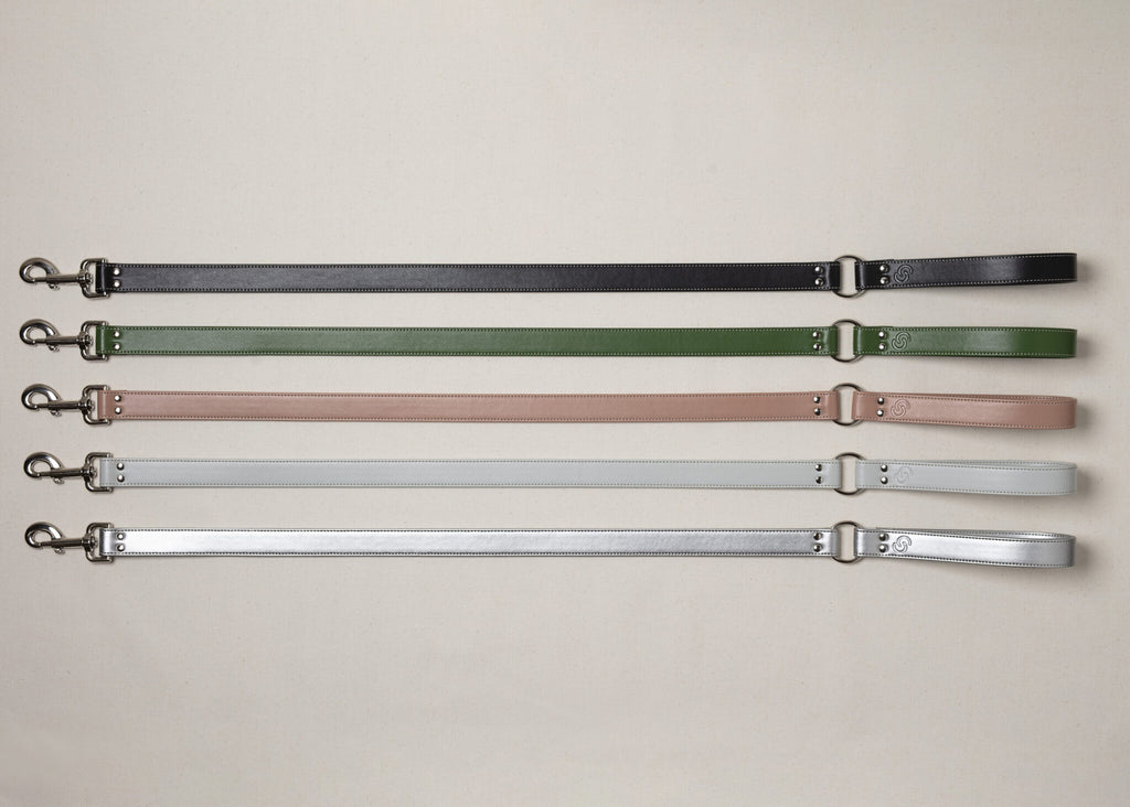 Blush Pink Dog Lead (Vegan Apple Leather) – by Skylos Collective-4