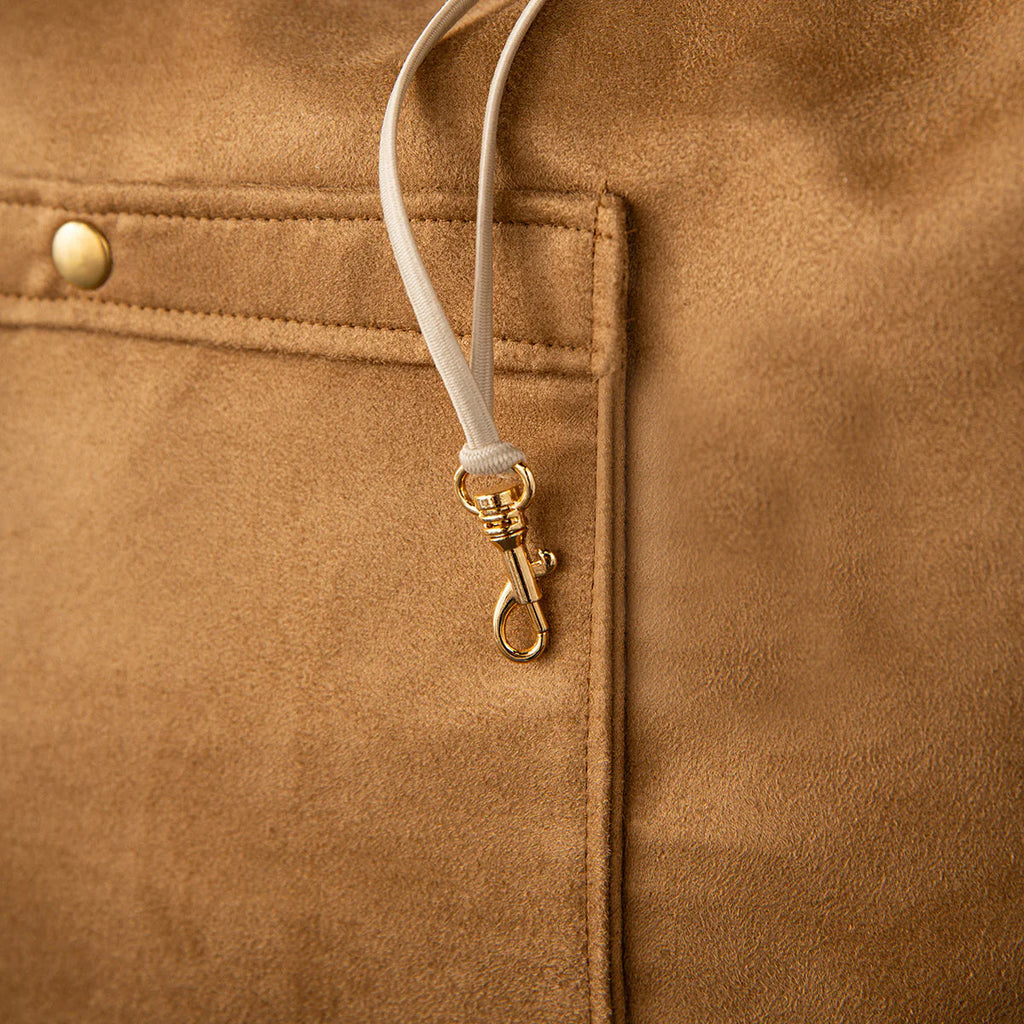 Soho Poms Caramel Suede Camden Bear Dog Carrier