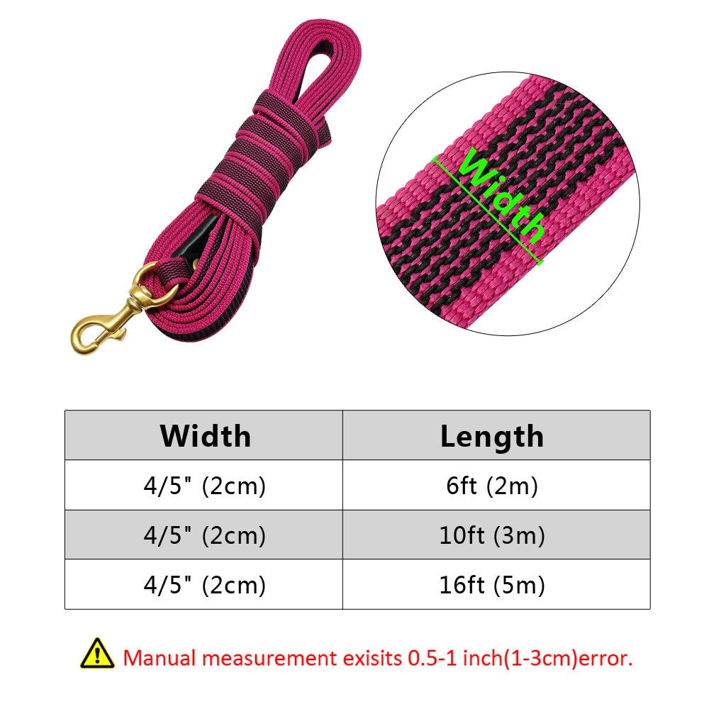 Long Dog Leash Nylon Non-slip Dog Tracking Lead