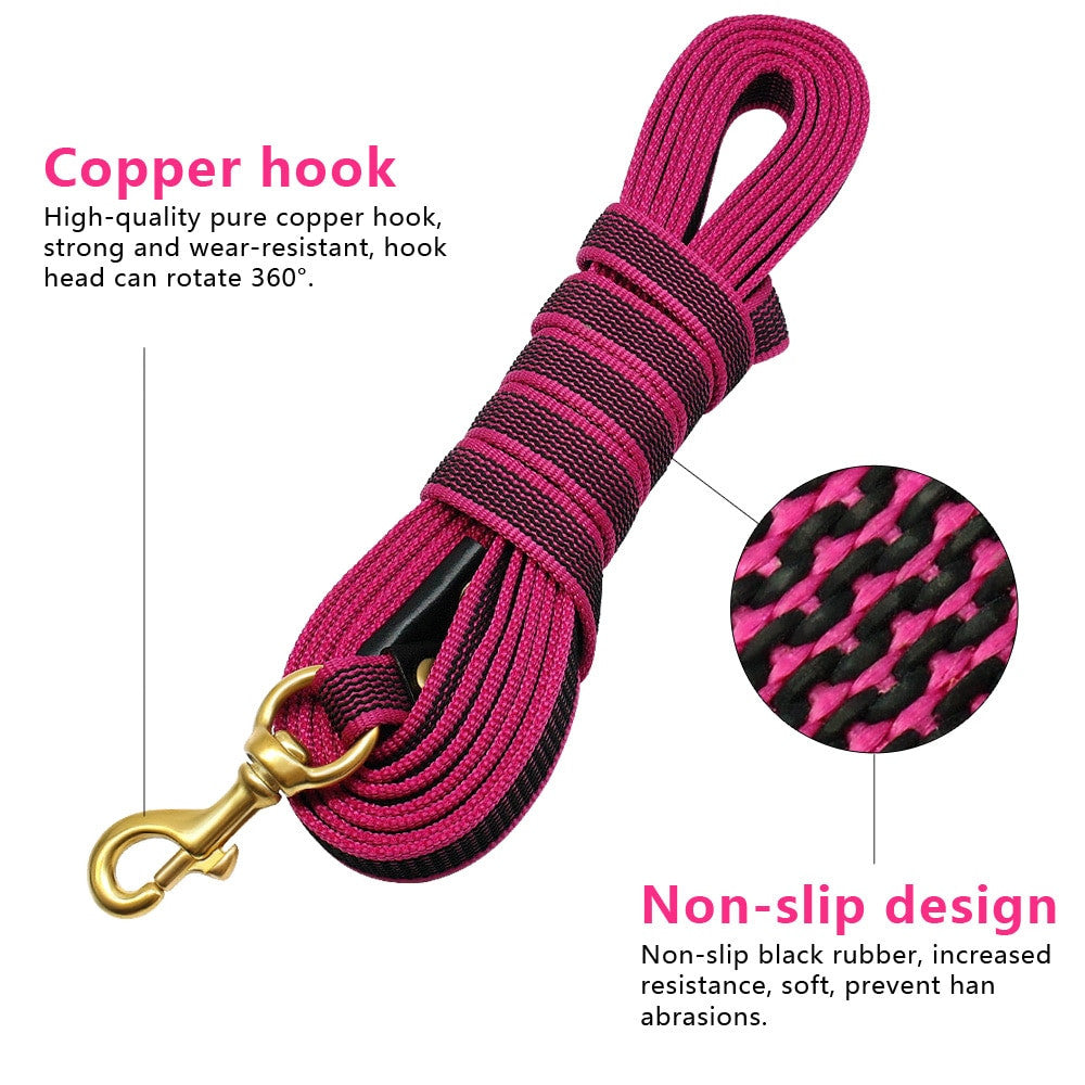 Long Dog Leash Nylon Non-slip Dog Tracking Lead